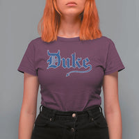 Duke Gothic Throwback T Shirt For Women Game Day for Sports Fan