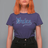 Duke Gothic Throwback T Shirt For Women Game Day for Sports Fan