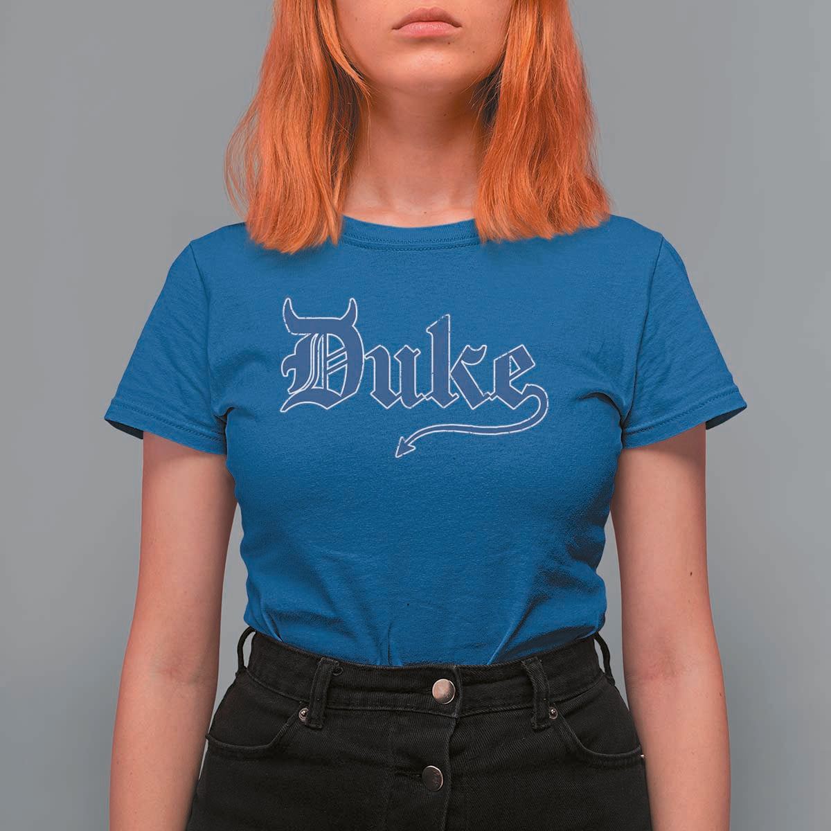 Duke Gothic Throwback T Shirt For Women Game Day for Sports Fan