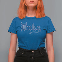 Duke Gothic Throwback T Shirt For Women Game Day for Sports Fan
