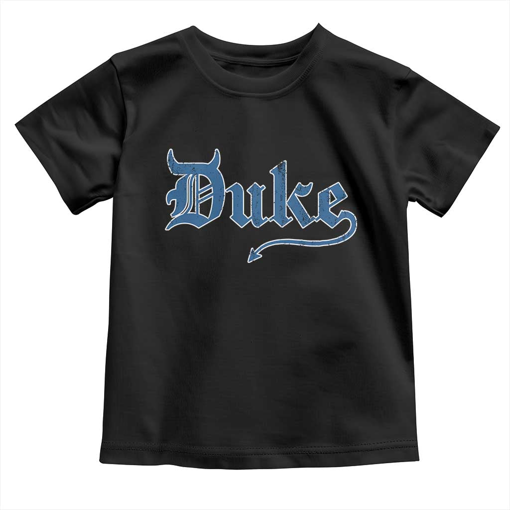 Duke Gothic Throwback Toddler T Shirt Game Day for Sports Fan