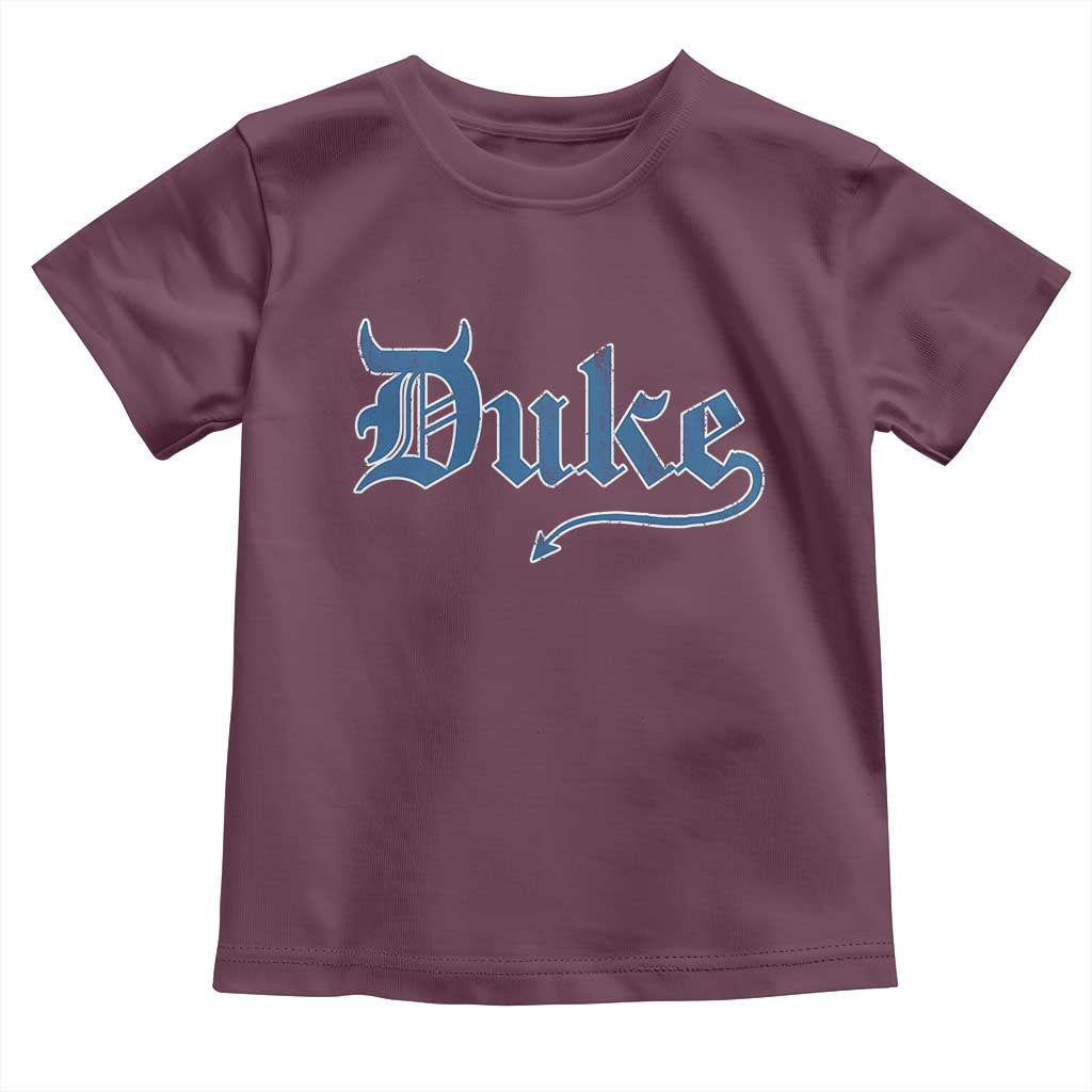 Duke Gothic Throwback Toddler T Shirt Game Day for Sports Fan