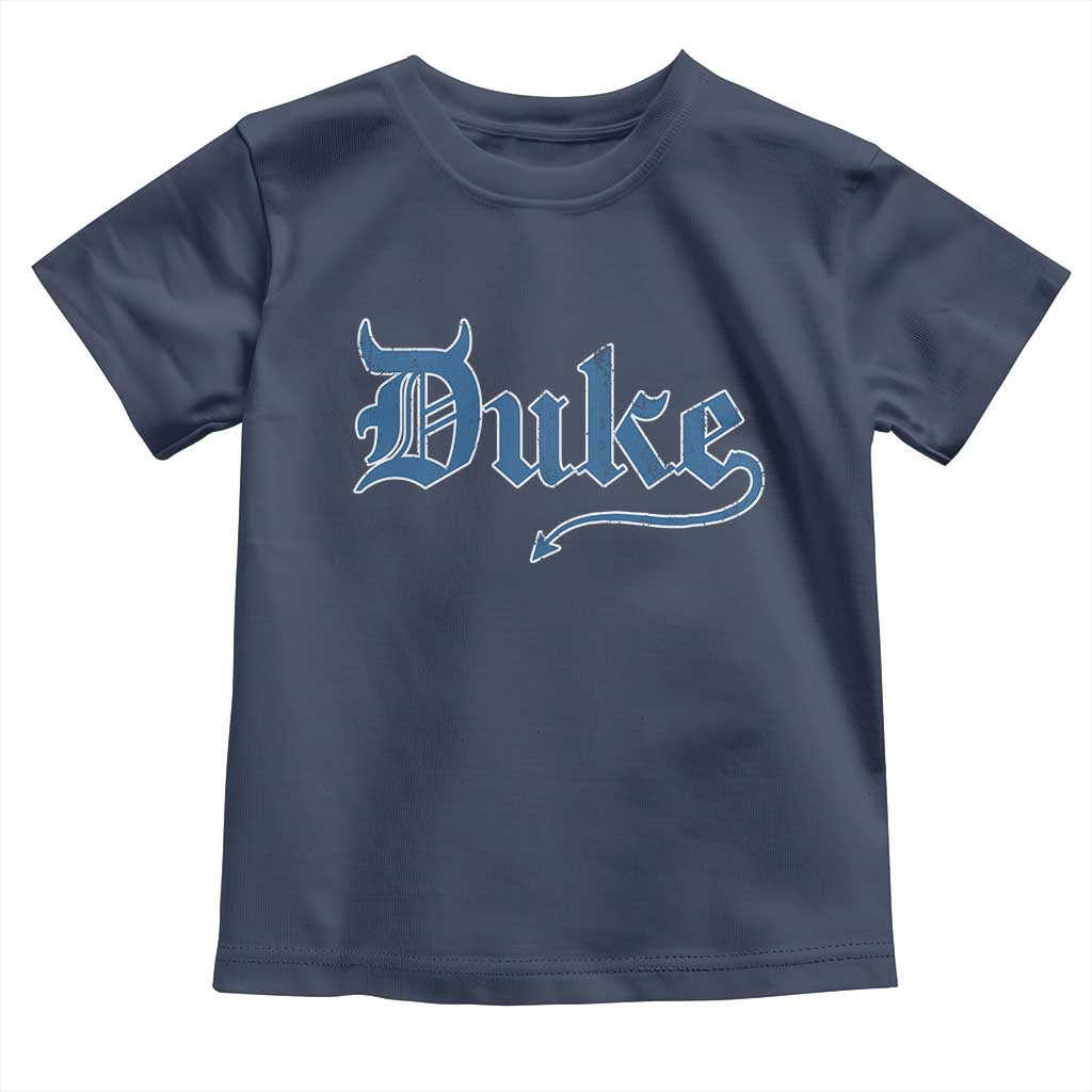 Duke Gothic Throwback Toddler T Shirt Game Day for Sports Fan