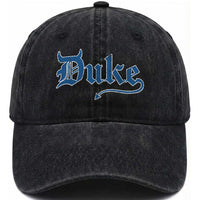 Duke Gothic Throwback Washed Cotton Baseball Cap Game Day for Sports Fan