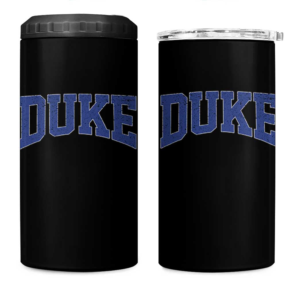 Duke Bold Script Name Sports Fans 4 in 1 Can Cooler Tumbler