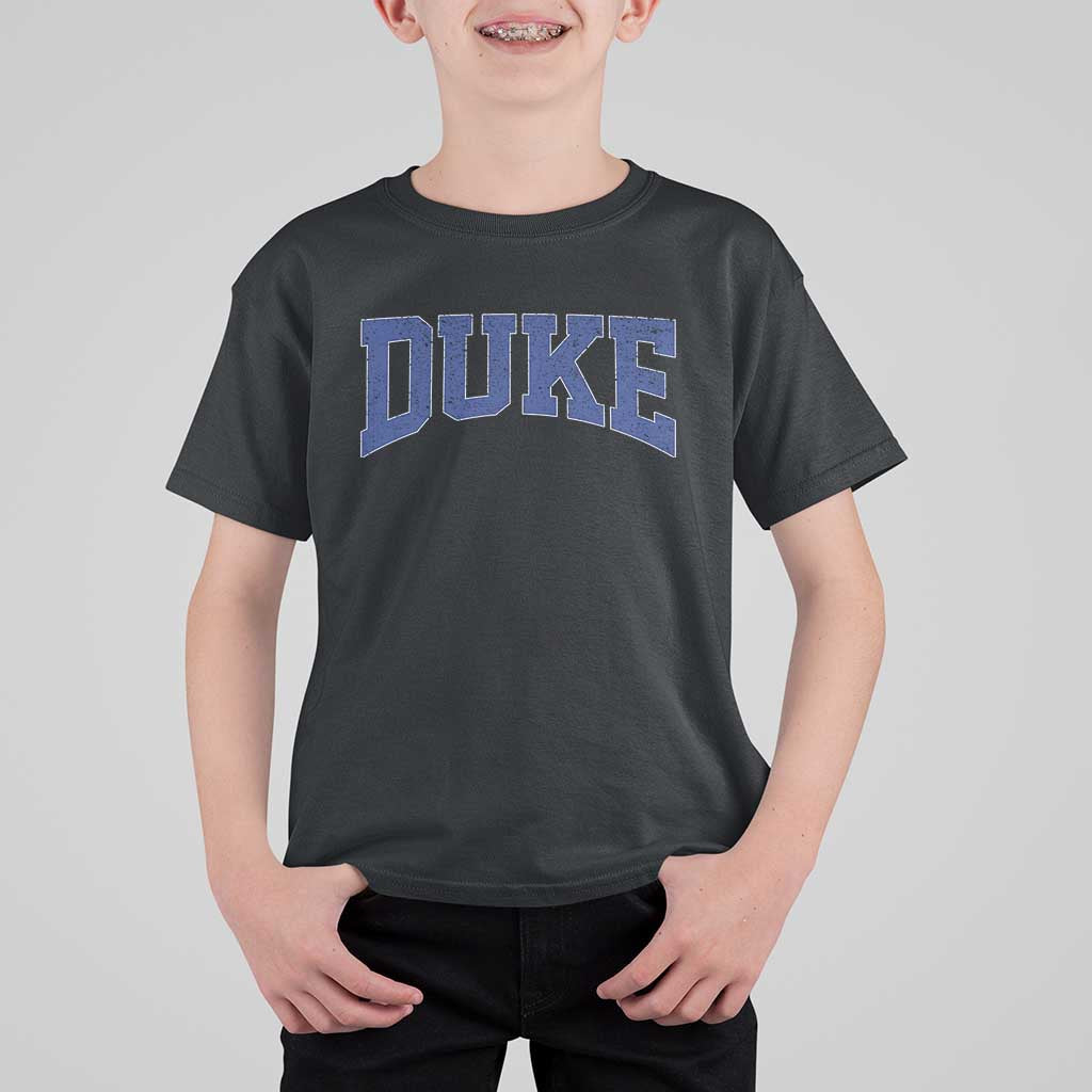 Duke Bold Script Name Sports Fans T Shirt For Kid