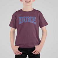 Duke Bold Script Name Sports Fans T Shirt For Kid