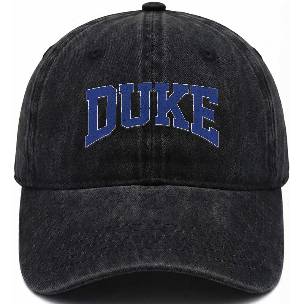 Duke Bold Script Name Sports Fans Washed Cotton Baseball Cap