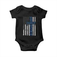 God Family Duke Baby Onesie Blue Game Day Vintage American Flag