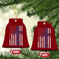 God Family Duke Ceramic Ornament Blue Game Day Vintage American Flag