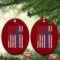 God Family Duke Ceramic Ornament Blue Game Day Vintage American Flag
