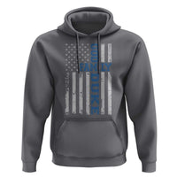 God Family Duke Hoodie Blue Game Day Vintage American Flag