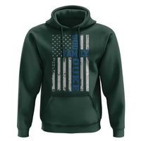 God Family Duke Hoodie Blue Game Day Vintage American Flag