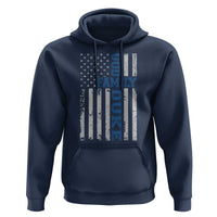 God Family Duke Hoodie Blue Game Day Vintage American Flag