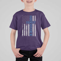 God Family Duke T Shirt For Kid Blue Game Day Vintage American Flag