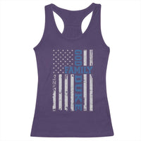 God Family Duke Racerback Tank Top Blue Game Day Vintage American Flag