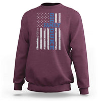 God Family Duke Sweatshirt Blue Game Day Vintage American Flag
