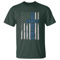 God Family Duke T Shirt Blue Game Day Vintage American Flag