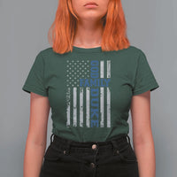 God Family Duke T Shirt For Women Blue Game Day Vintage American Flag