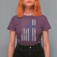 God Family Duke T Shirt For Women Blue Game Day Vintage American Flag