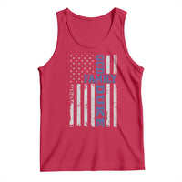 God Family Duke Tank Top Blue Game Day Vintage American Flag