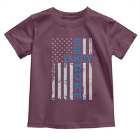 God Family Duke Toddler T Shirt Blue Game Day Vintage American Flag