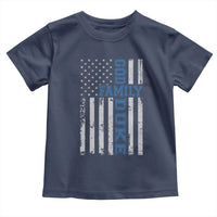 God Family Duke Toddler T Shirt Blue Game Day Vintage American Flag