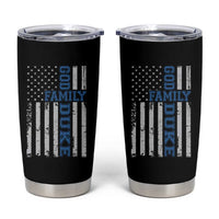 God Family Duke Tumbler Cup Blue Game Day Vintage American Flag