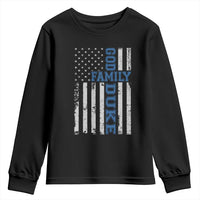 God Family Duke Youth Sweatshirt Blue Game Day Vintage American Flag