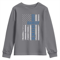 God Family Duke Youth Sweatshirt Blue Game Day Vintage American Flag