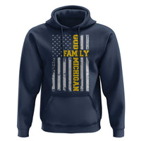 God Family Michigan Hoodie Game Day Vintage American Flag