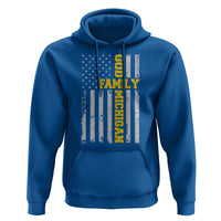 God Family Michigan Hoodie Game Day Vintage American Flag