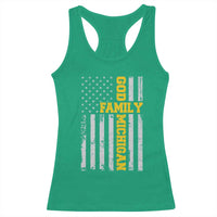 God Family Michigan Racerback Tank Top Game Day Vintage American Flag