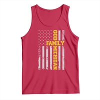God Family Michigan Tank Top Game Day Vintage American Flag