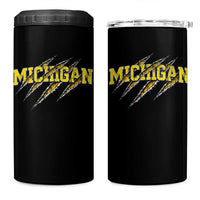 Michigan Fan 4 in 1 Can Cooler Tumbler MI State Sports Game Day Scratch Mark