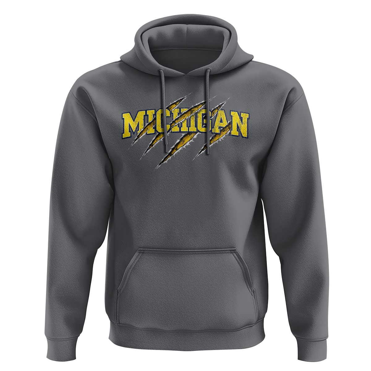 Michigan Fan Hoodie MI State Sports Game Day Scratch Mark
