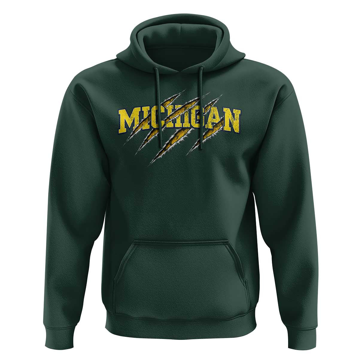 Michigan Fan Hoodie MI State Sports Game Day Scratch Mark
