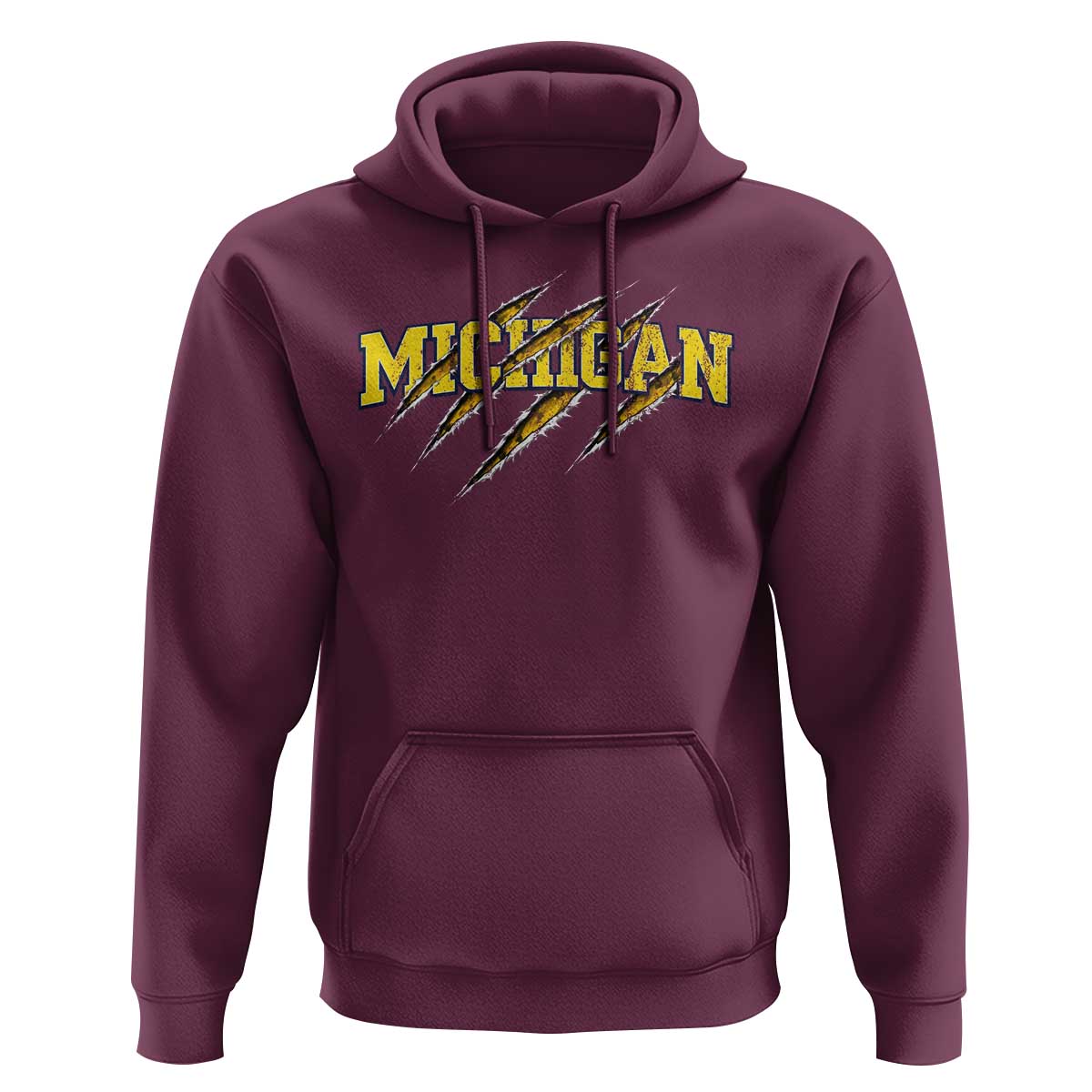 Michigan Fan Hoodie MI State Sports Game Day Scratch Mark