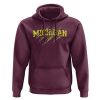 Michigan Fan Hoodie MI State Sports Game Day Scratch Mark