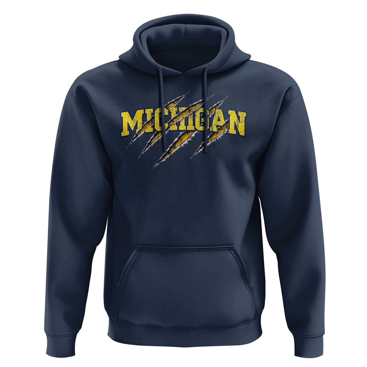 Michigan Fan Hoodie MI State Sports Game Day Scratch Mark