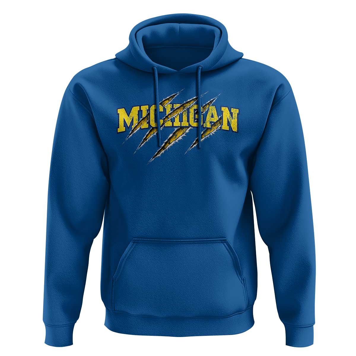 Michigan Fan Hoodie MI State Sports Game Day Scratch Mark