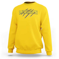 Michigan Fan Sweatshirt MI State Sports Game Day Scratch Mark