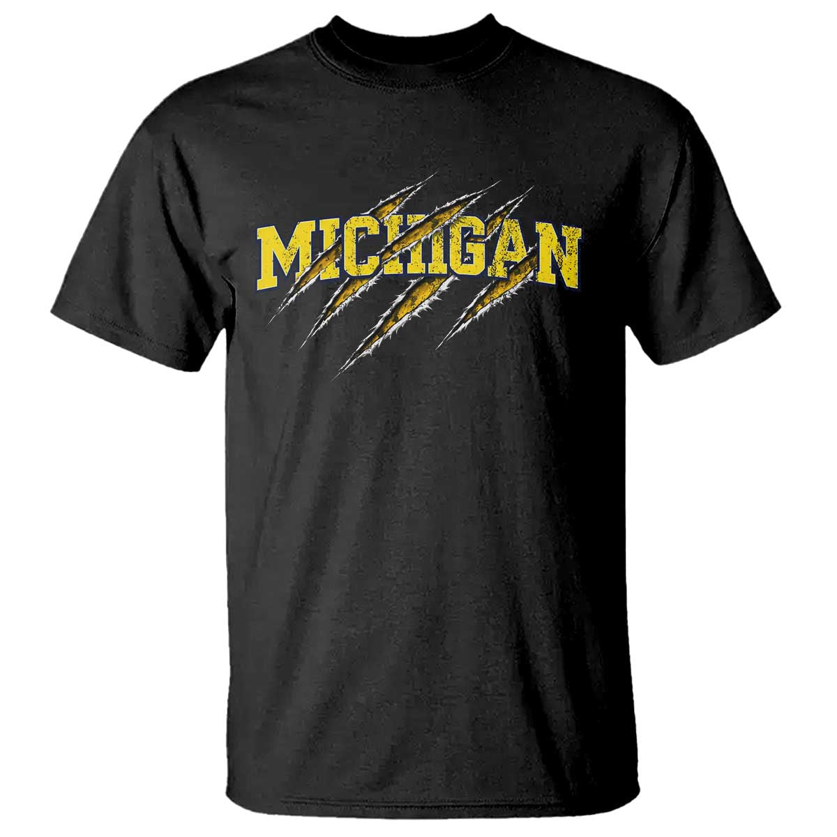 Michigan Fan T Shirt MI State Sports Game Day Scratch Mark