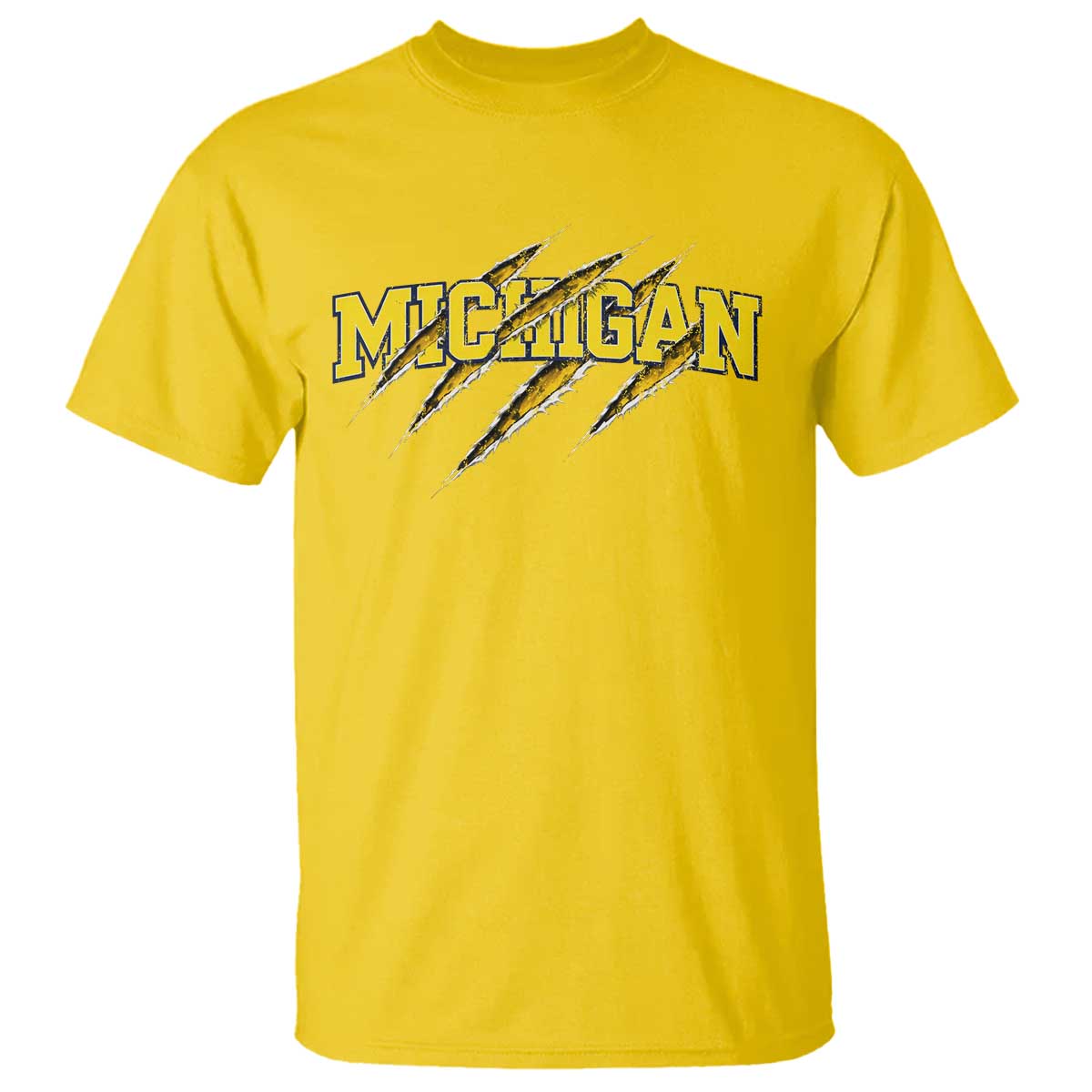 Michigan Fan T Shirt MI State Sports Game Day Scratch Mark
