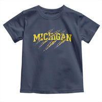 Michigan Fan Toddler T Shirt MI State Sports Game Day Scratch Mark