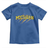 Michigan Fan Toddler T Shirt MI State Sports Game Day Scratch Mark