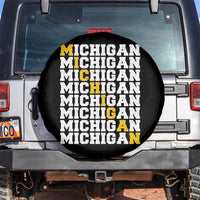 Michigan Fan Spare Tire Cover Yellow Bold Athletic Sport State Letters Game Day
