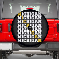 Michigan Fan Spare Tire Cover Yellow Bold Athletic Sport State Letters Game Day