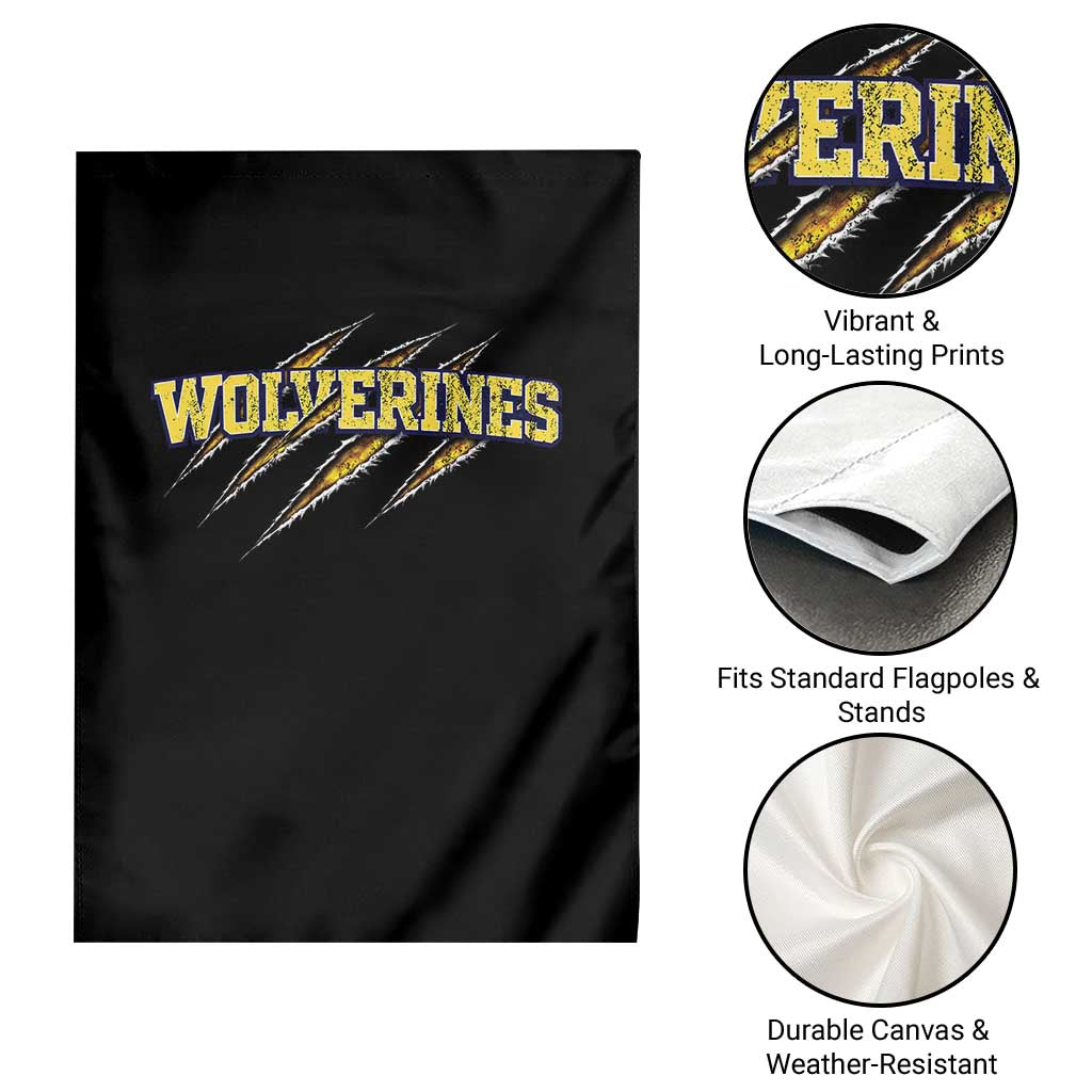 Wolverine Lover Sports Game Day Scratch Mark Garden Flag
