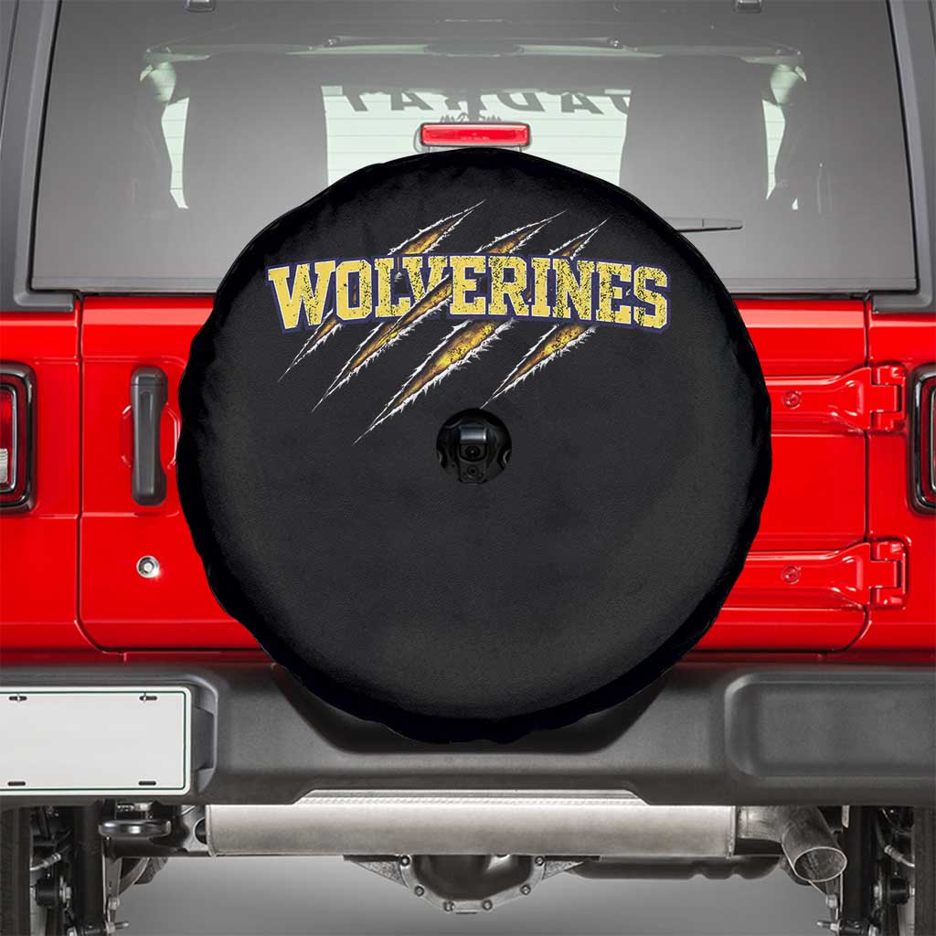 Wolverine Lover Sports Game Day Scratch Mark Spare Tire Cover